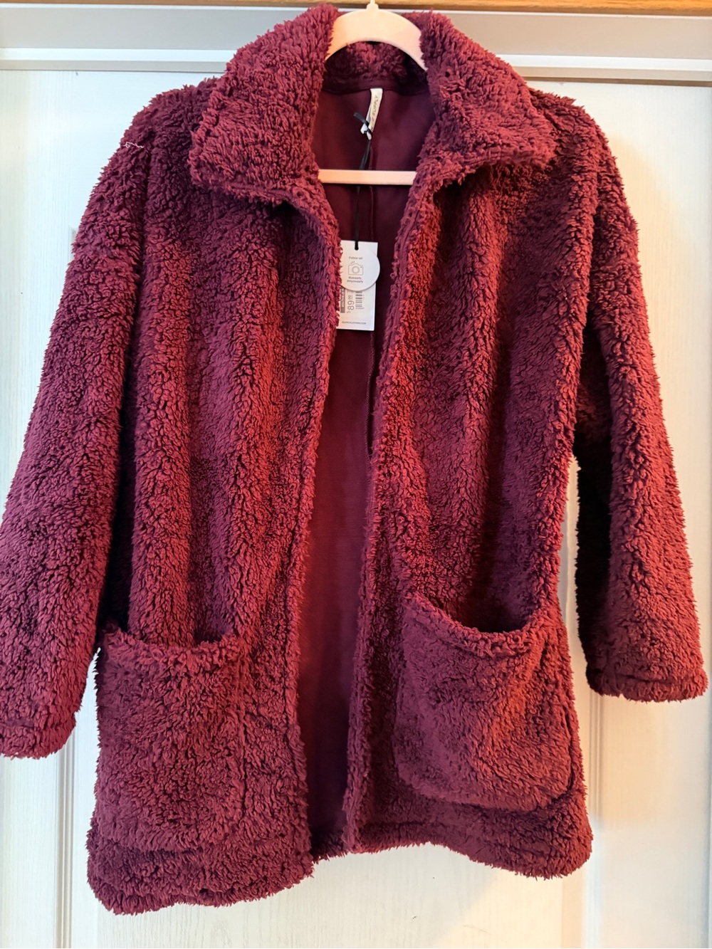 Z Supply Plush Sherpa Teddy Coat – Deep Burgundy